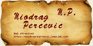 Miodrag Perčević vizit kartica